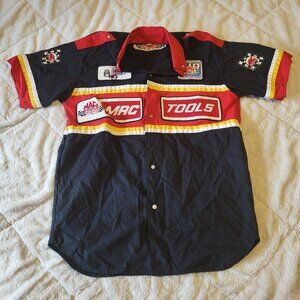 Vintage Mac Tools Mens Collar Shirt  M  Mechanic Racing